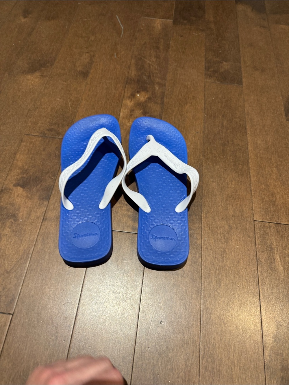 Ipanema Brazil Blue Flip Flops with White Straps